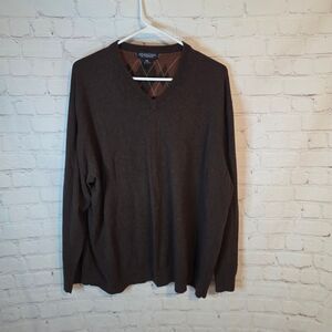 Roundtree & Yorke Men's Chocolate Crewneck Sweater, Size XXL